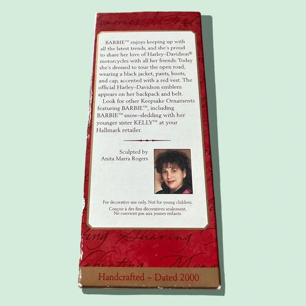 Hallmark Keepsake Ornament Barbie Harley-Davidson Barbie Christmas 2000 Preowned